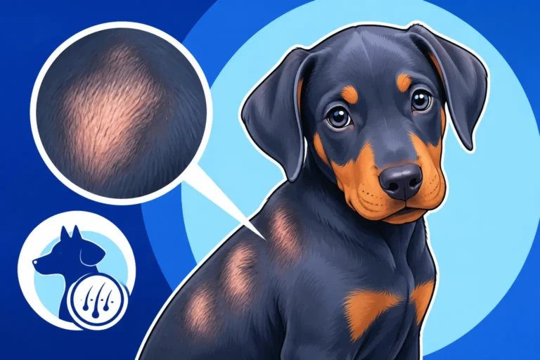 Thinning Coat on a Blue Doberman Puppy