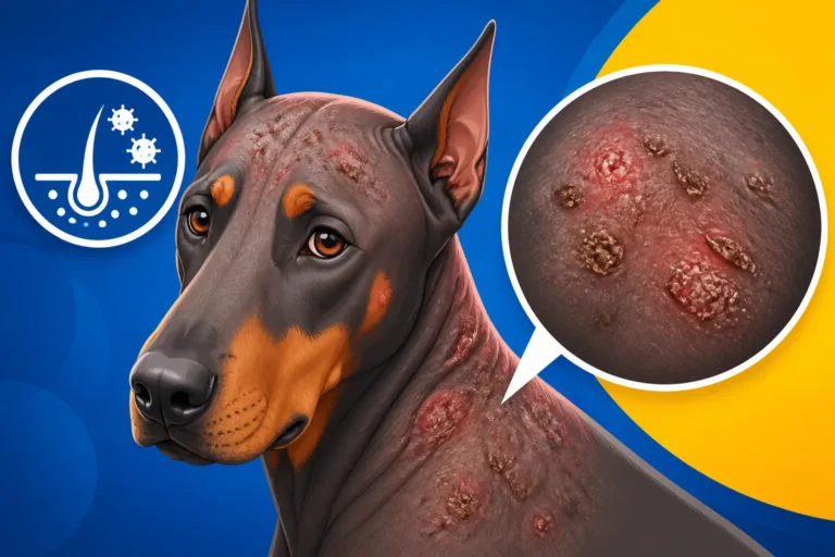 Skin Infections in a Bald Doberman