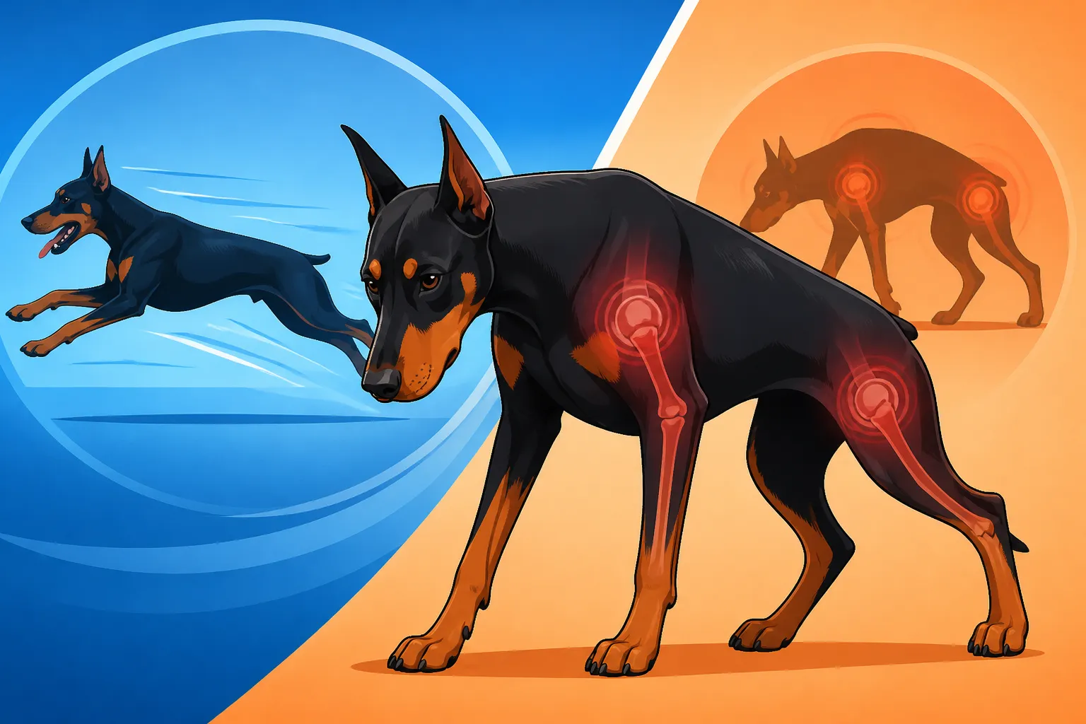 Stiffness in a Doberman That Used to Sprint
