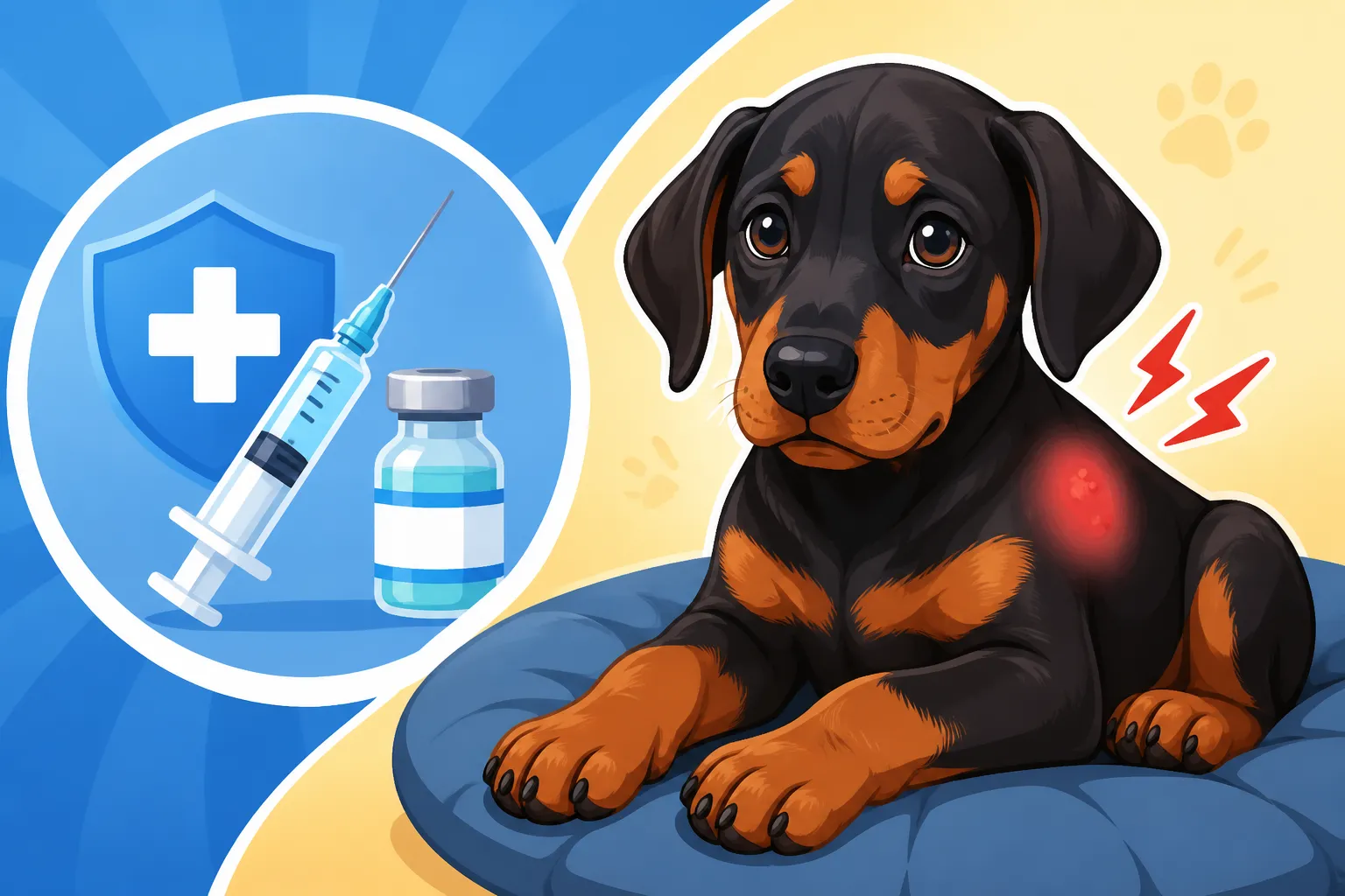 Vaccine Reactions in a Doberman Puppy