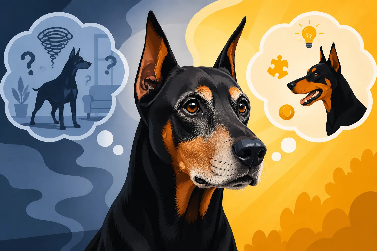 Cognitive Change in an Old Doberman