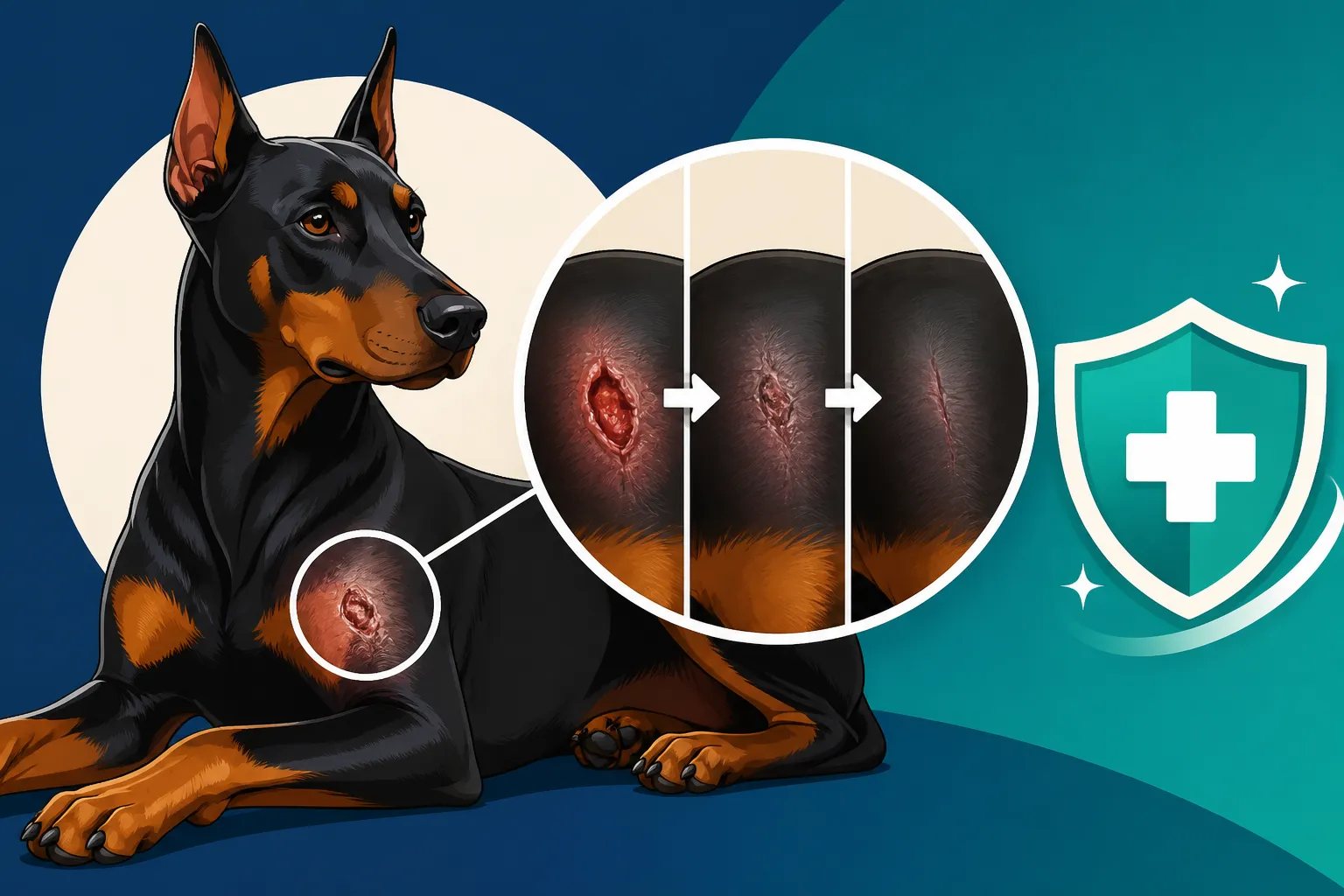 Wound Healing in a Doberman With Thin Skin