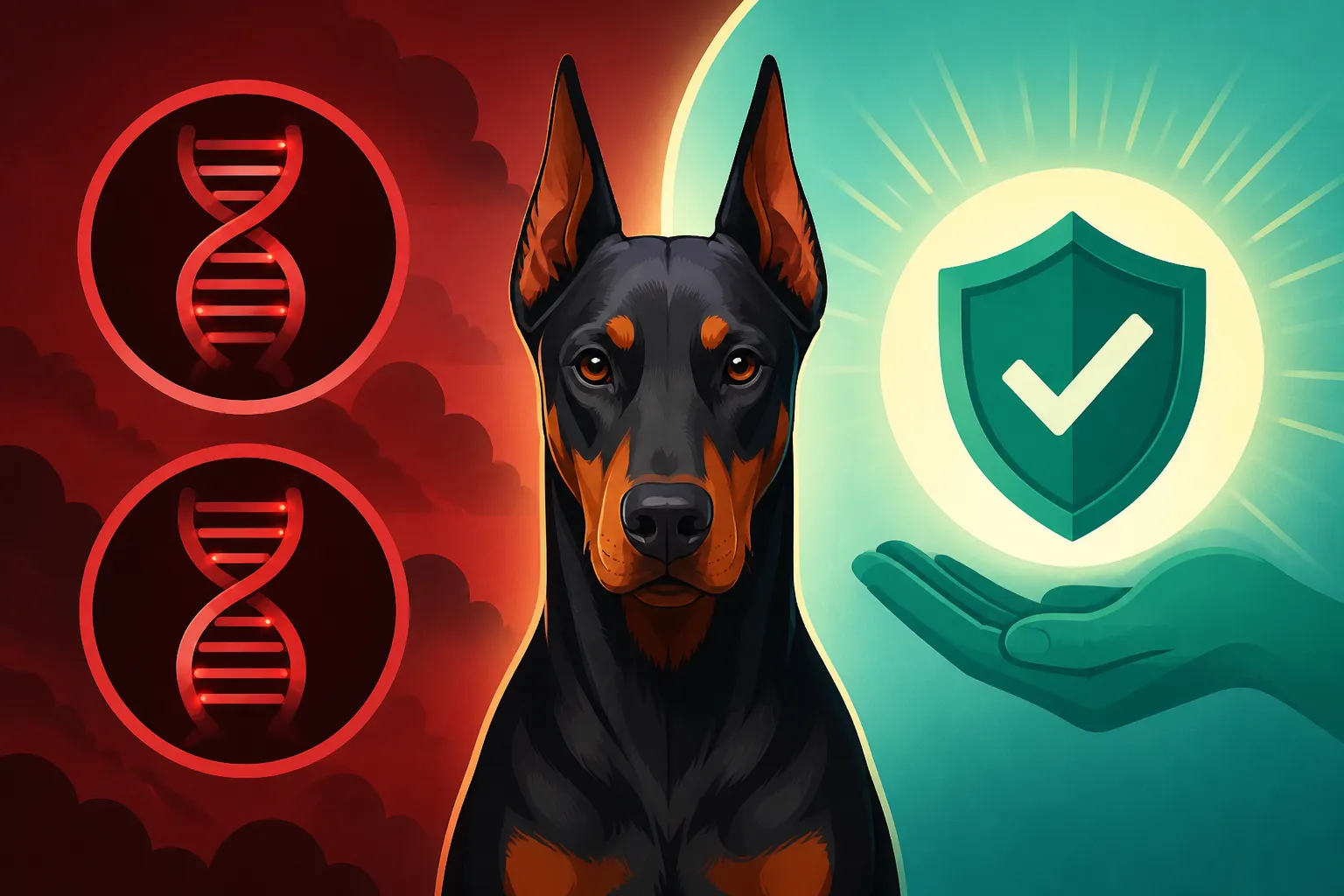 Whether a Doberman Positive for Both Genes Is Doomed