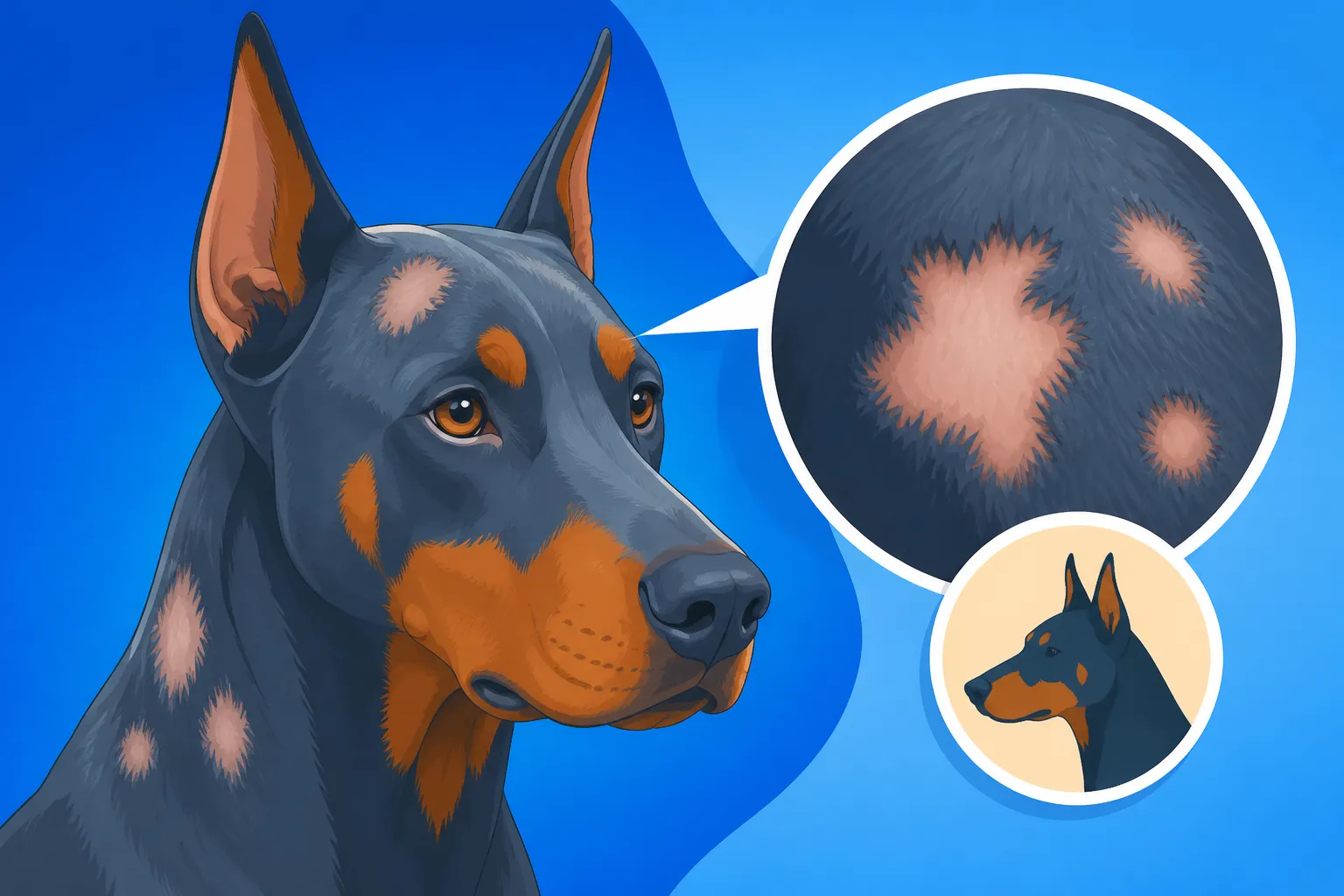 Hair Loss on a Blue Doberman
