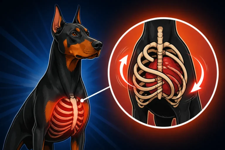 Why a Doberman's Narrow Deep Chest Twists