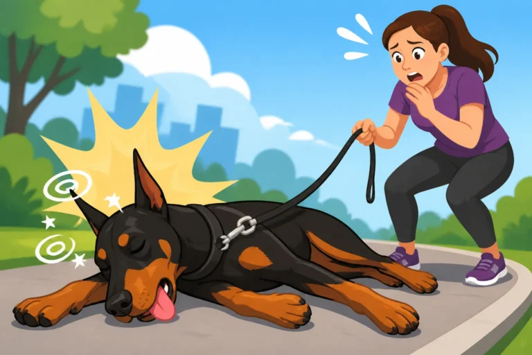 A Doberman That Faints on a Walk