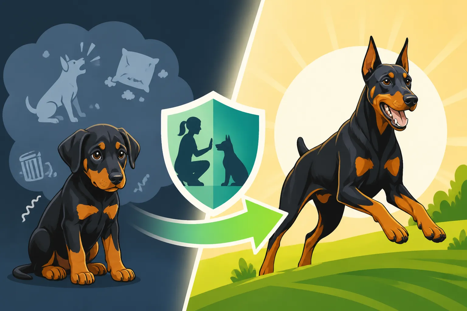 How Much Longer Early Treatment Buys a Doberman
