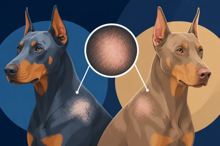 Color Dilution Alopecia in Blue and Fawn Dobermans