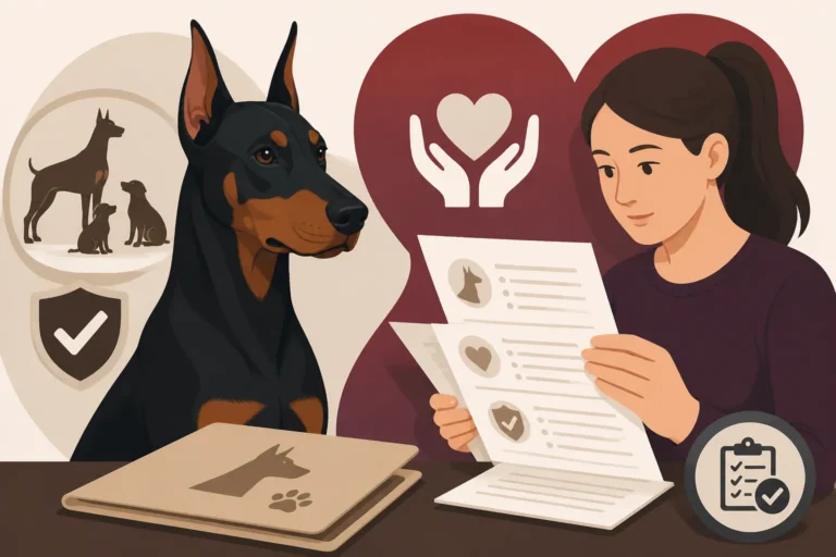 Reading a Doberman Breeder's Heart Paperwork