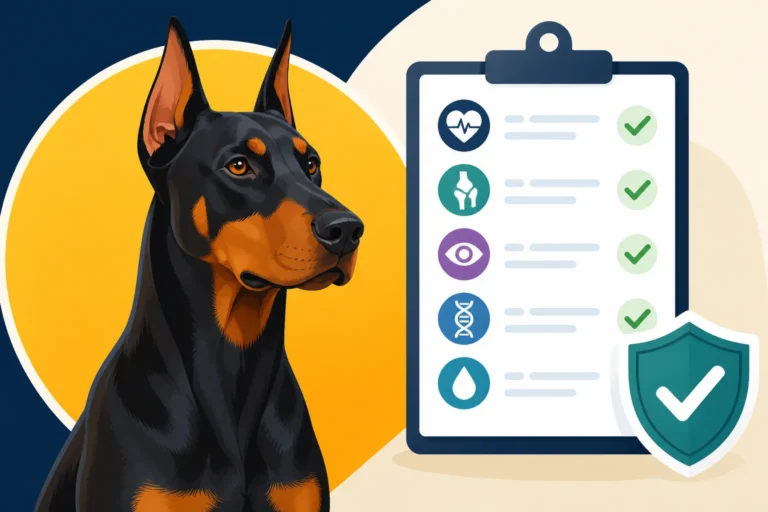 The Health Testing a Doberman Breeder Must Show