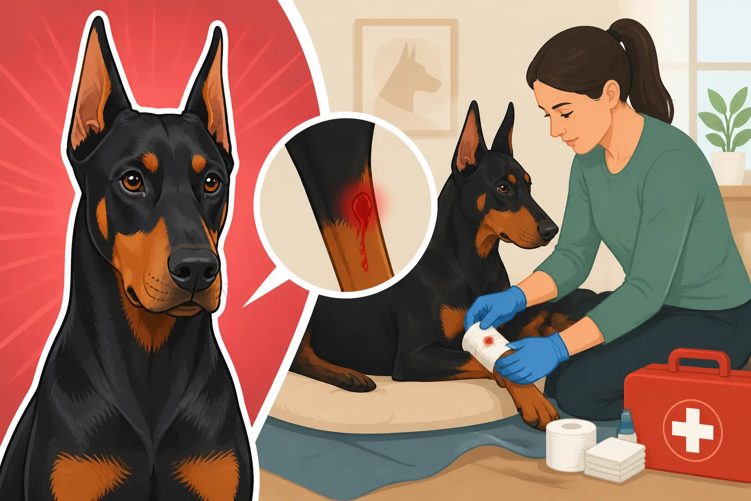 Managing a Doberman Bleed at Home