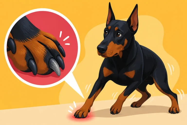 Scuffed Nails on a Wobbler Doberman