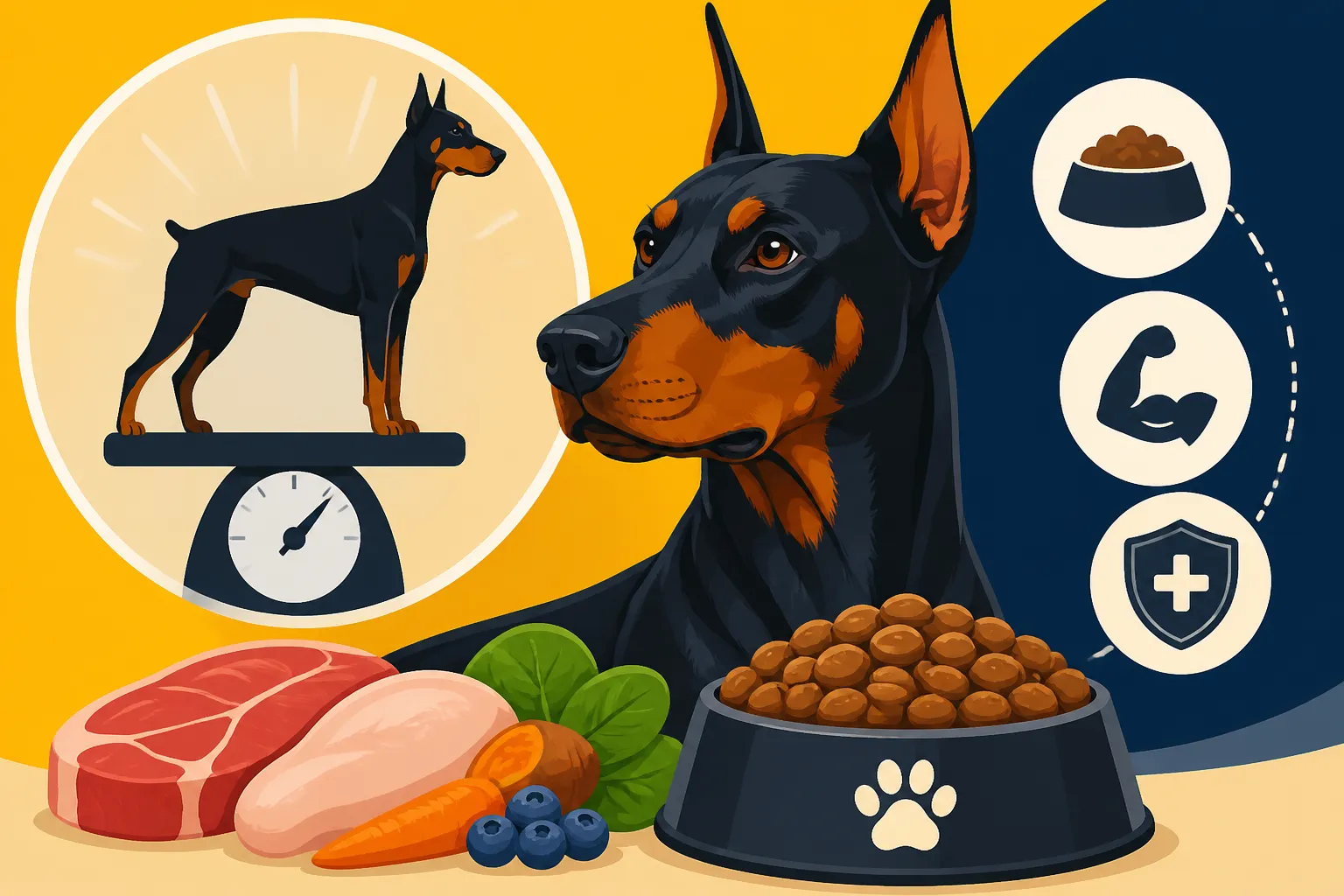 Feeding a Doberman at Eighty Pounds