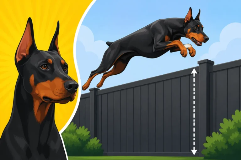 Fence Height for a Doberman That Can Clear It