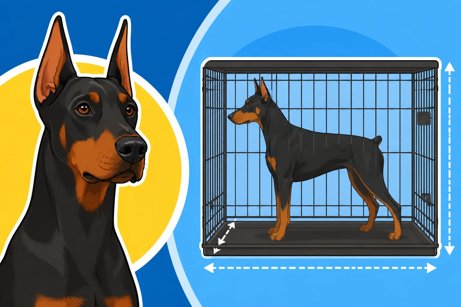 Crate Sizing for a Doberman at Full Height