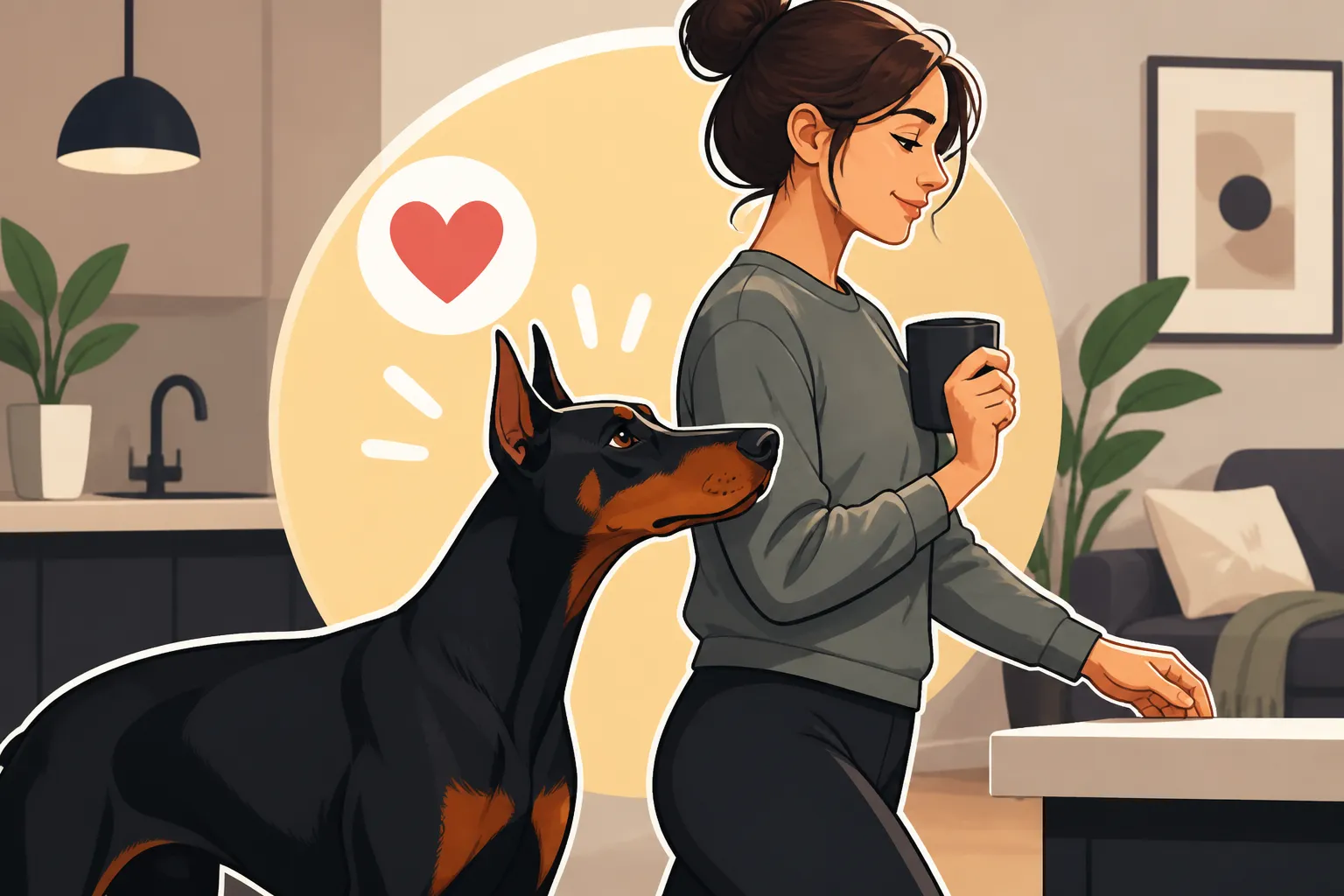 Living With a Doberman That Follows You Everywhere