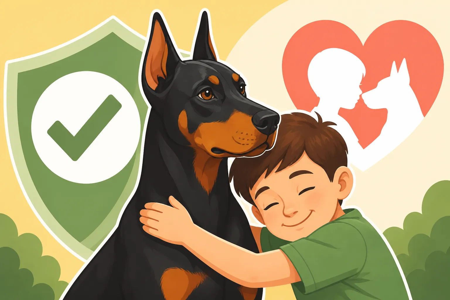 Whether a Doberman Is Safe Around Children