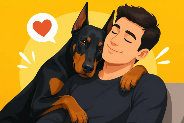 A Doberman That Leans on You Constantly