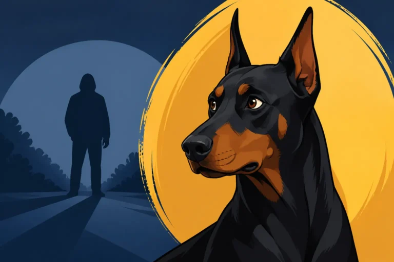 A Doberman That Is Wary Rather Than Confident