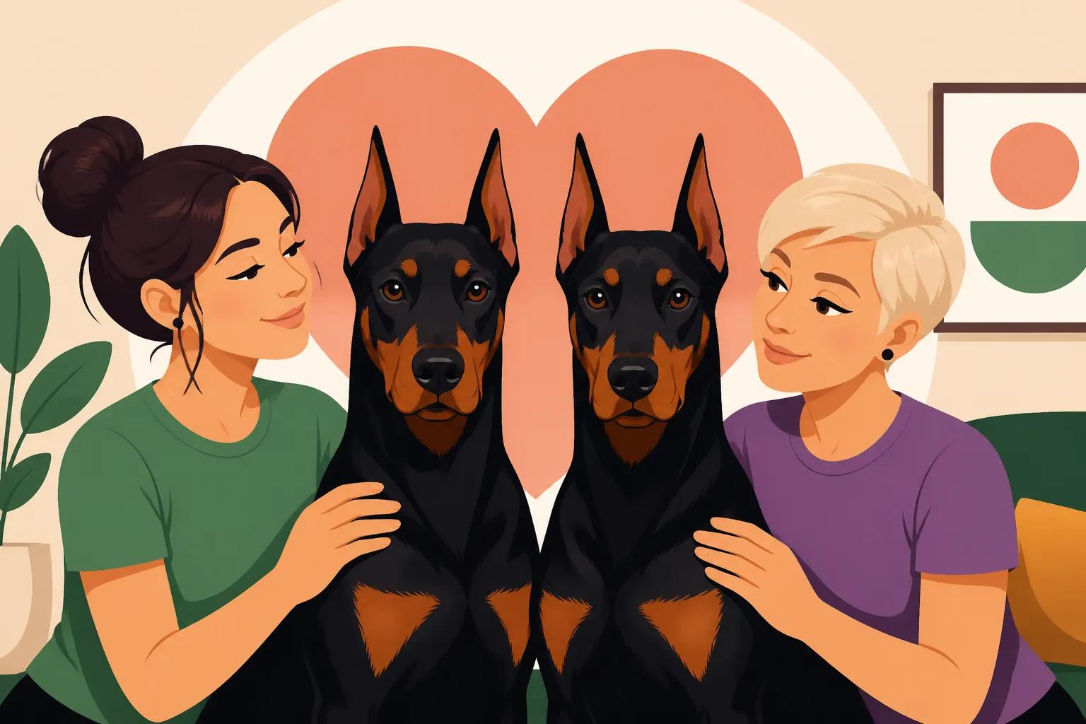 Same-Sex Doberman Households