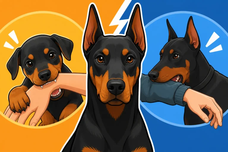 Doberman Puppy Biting and Adolescent Mouthing