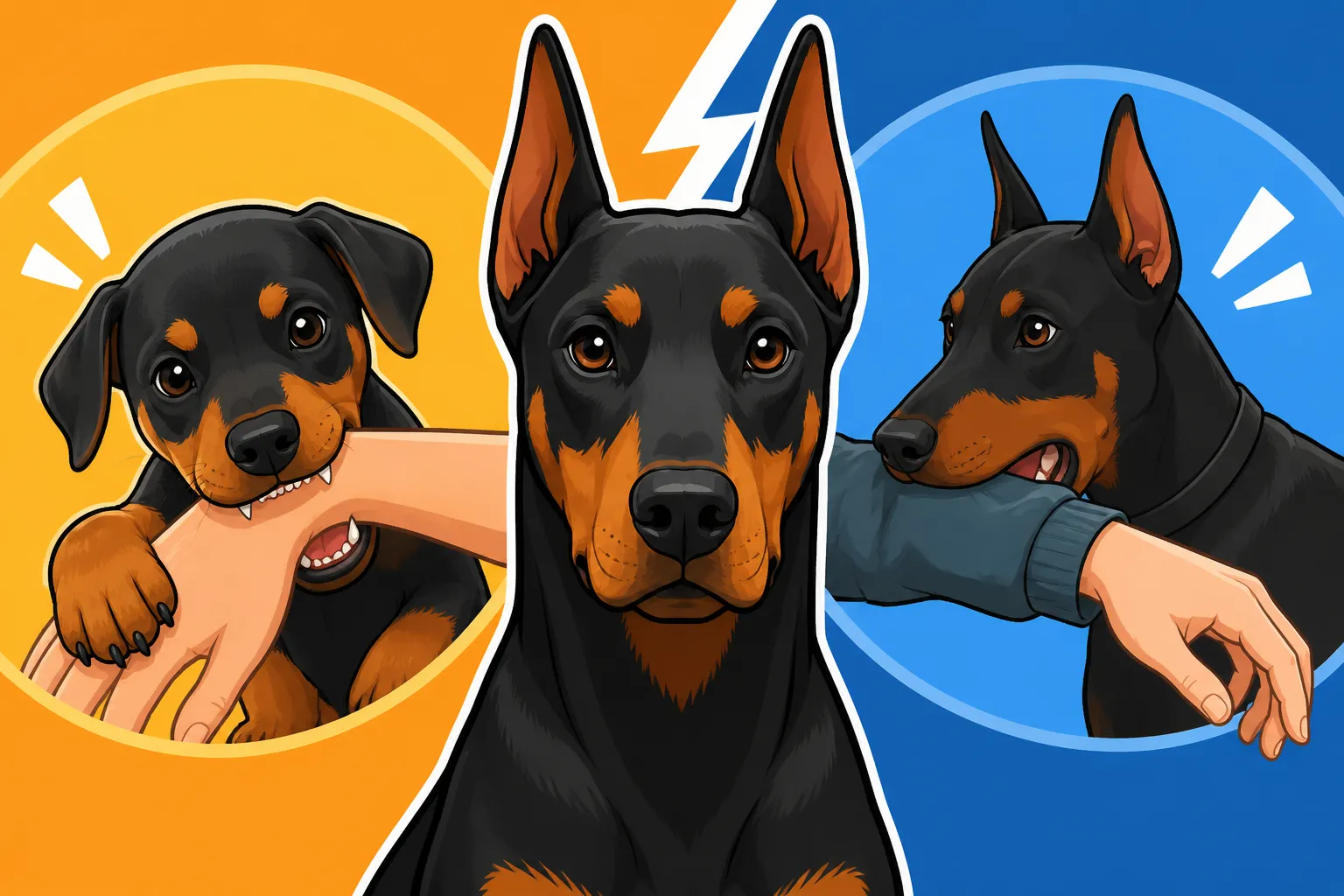 Doberman Puppy Biting and Adolescent Mouthing