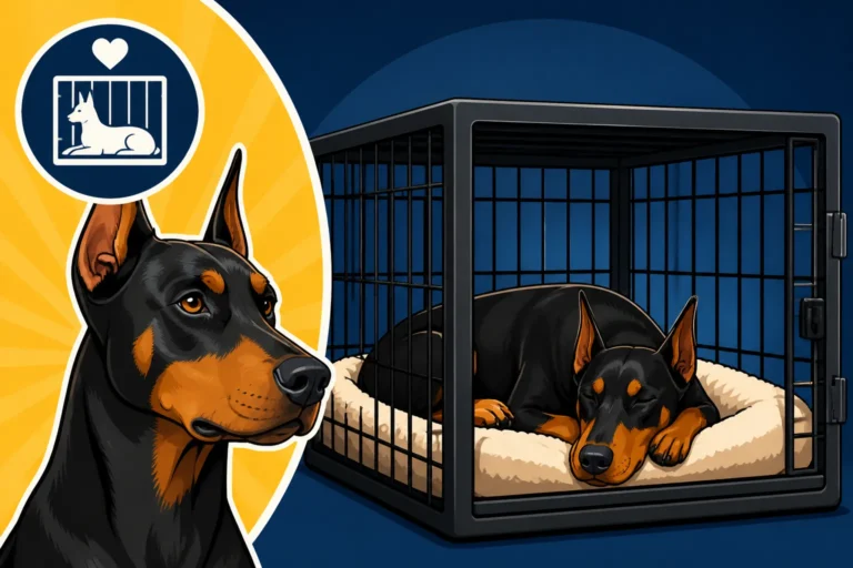 Getting a Doberman to Rest in a Crate
