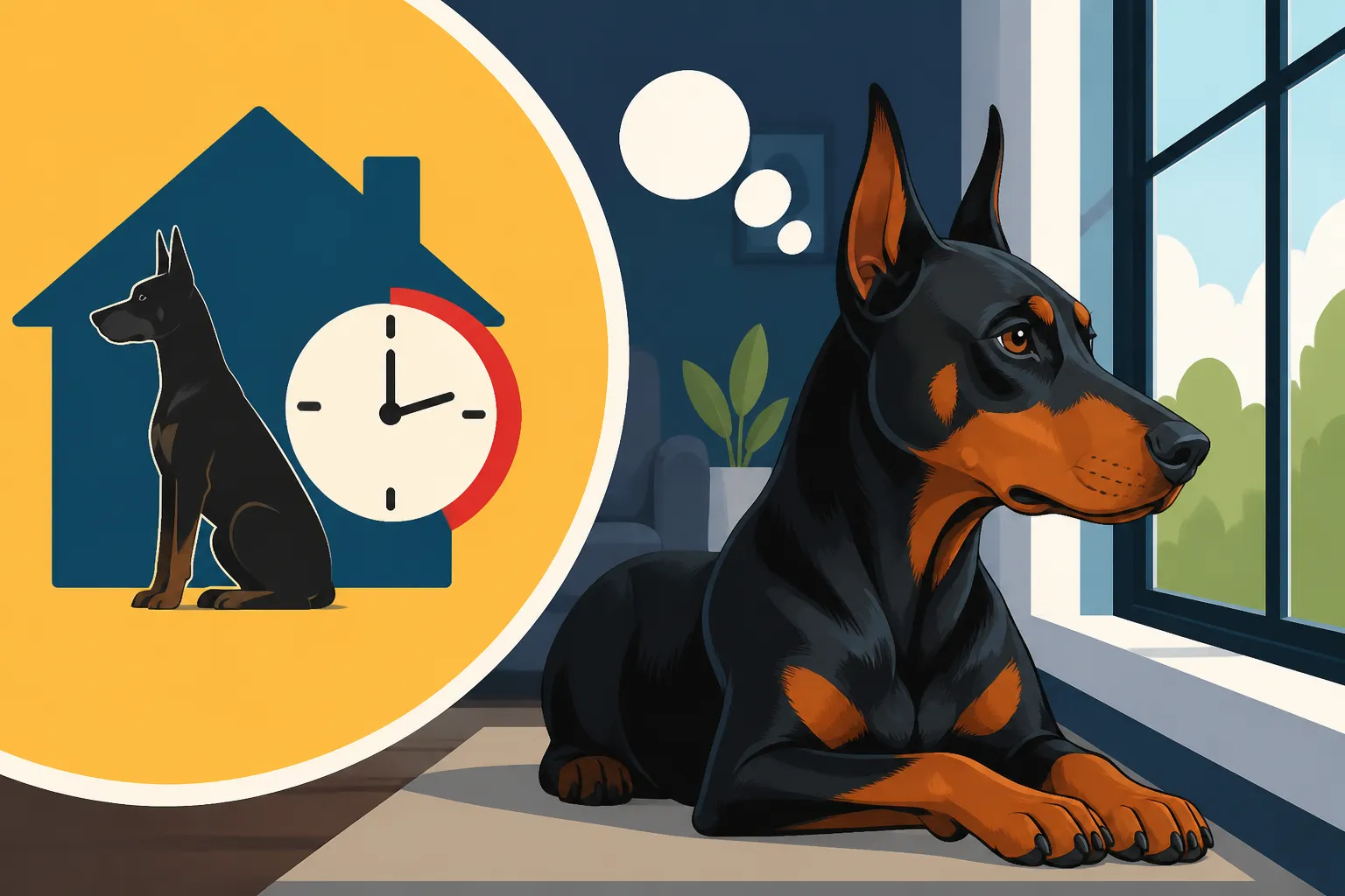 Hours a Doberman Can Be Left Alone