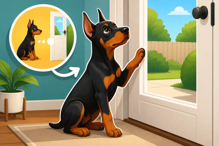 Teaching a Doberman Puppy to Ask to Go Out