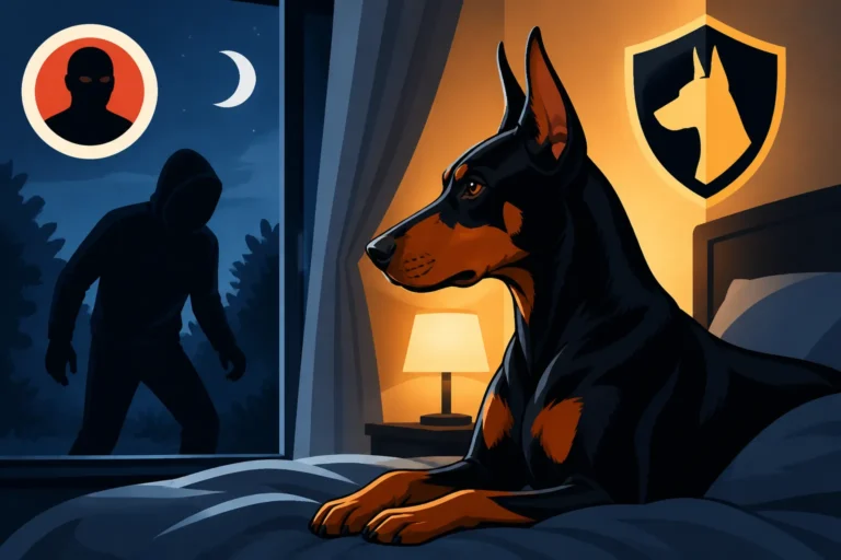 Whether a Doberman Guards Better From the Bedroom