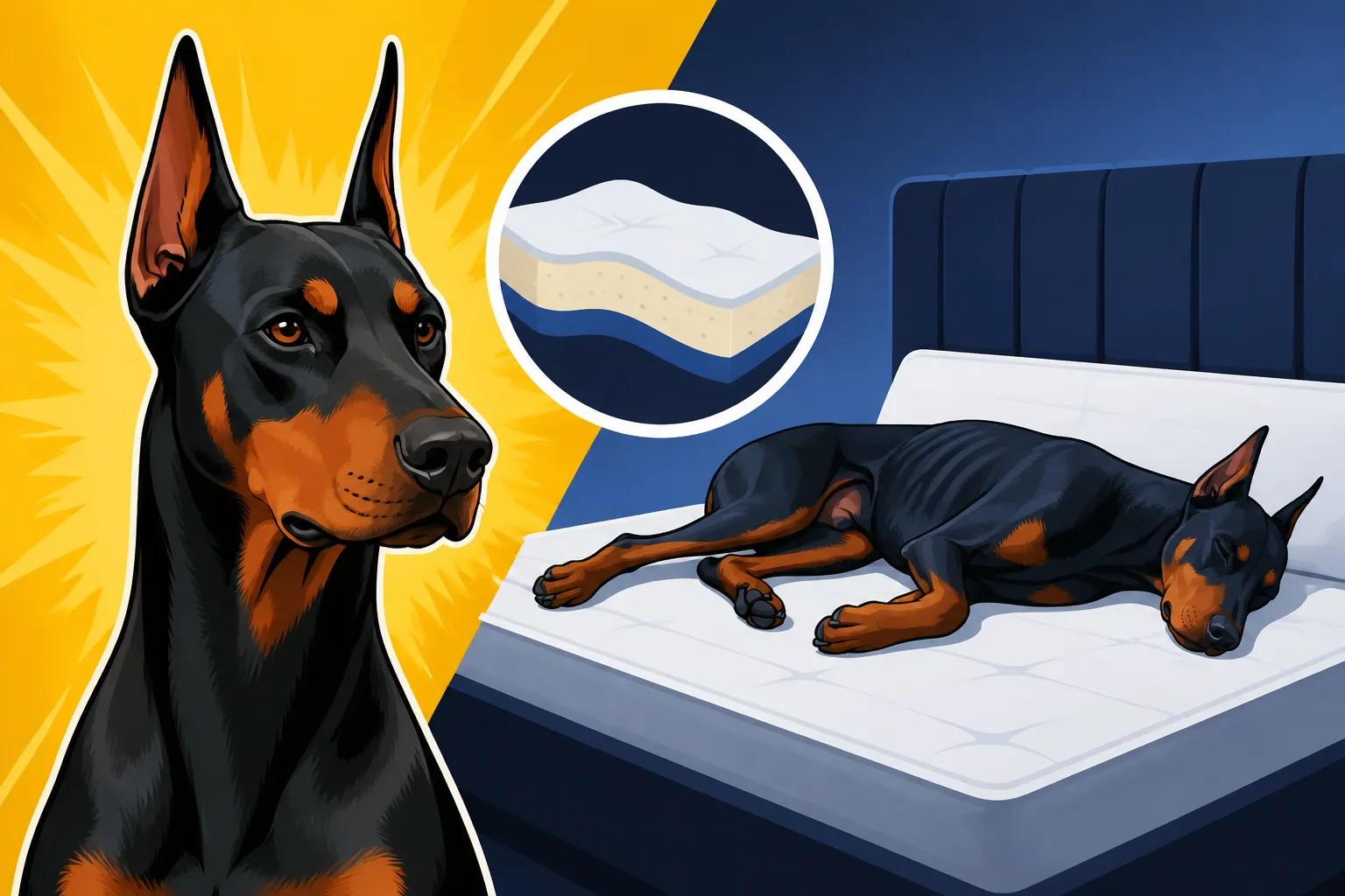 Bedding a Doberman With No Body Fat
