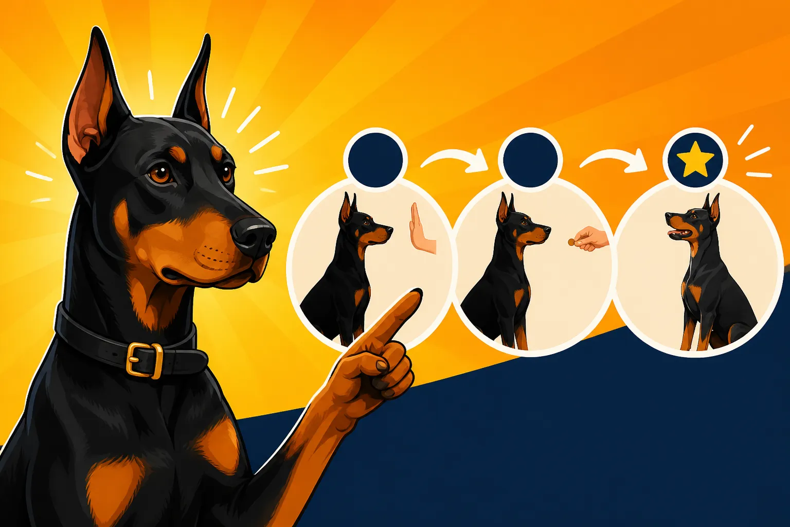 Why a Doberman Learns a Cue in Three Repetitions