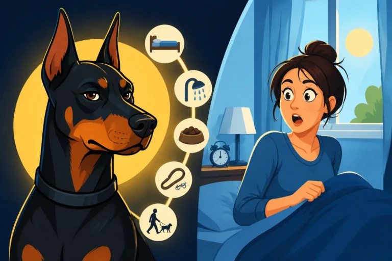 A Doberman That Learns Your Routine Too Well