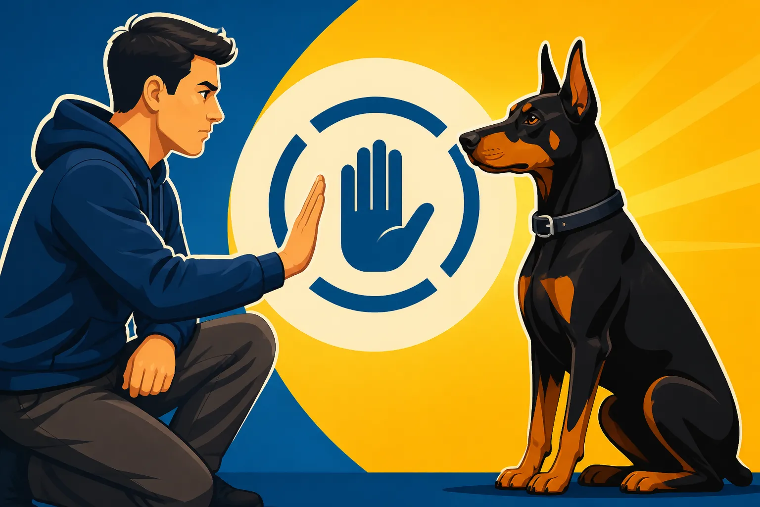 Teaching a Doberman to Wait for Permission