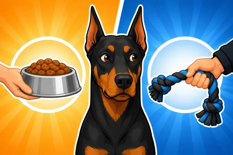 Whether a Doberman Works Better for Food or Tug
