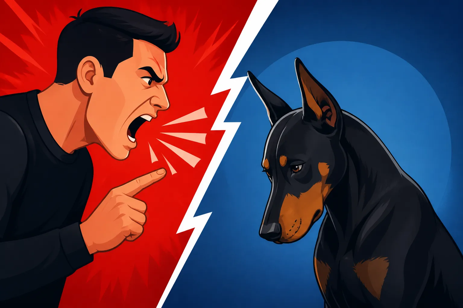 Why Yelling Shuts a Doberman Down