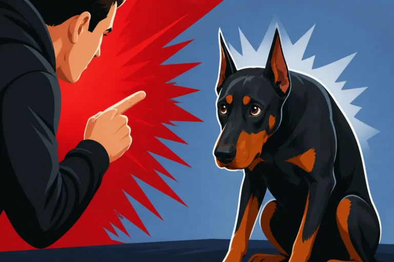 A Doberman That Freezes When Corrected