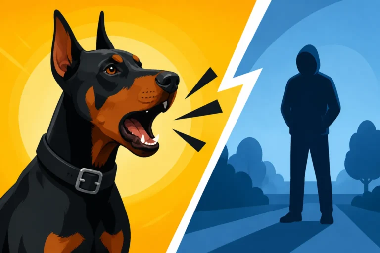 Whether a Doberman Barks at Strangers