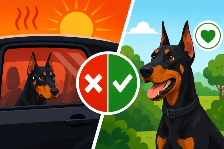 Whether a Doberman Should Be Left in a Car