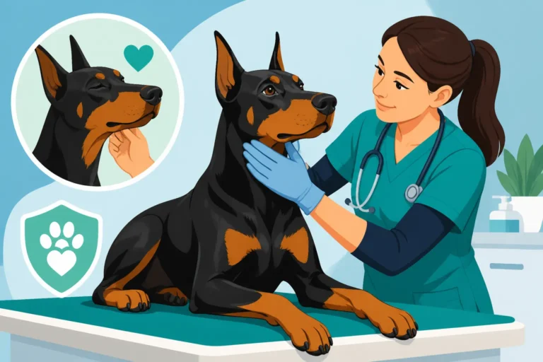 Getting a Doberman Used to Vet Handling