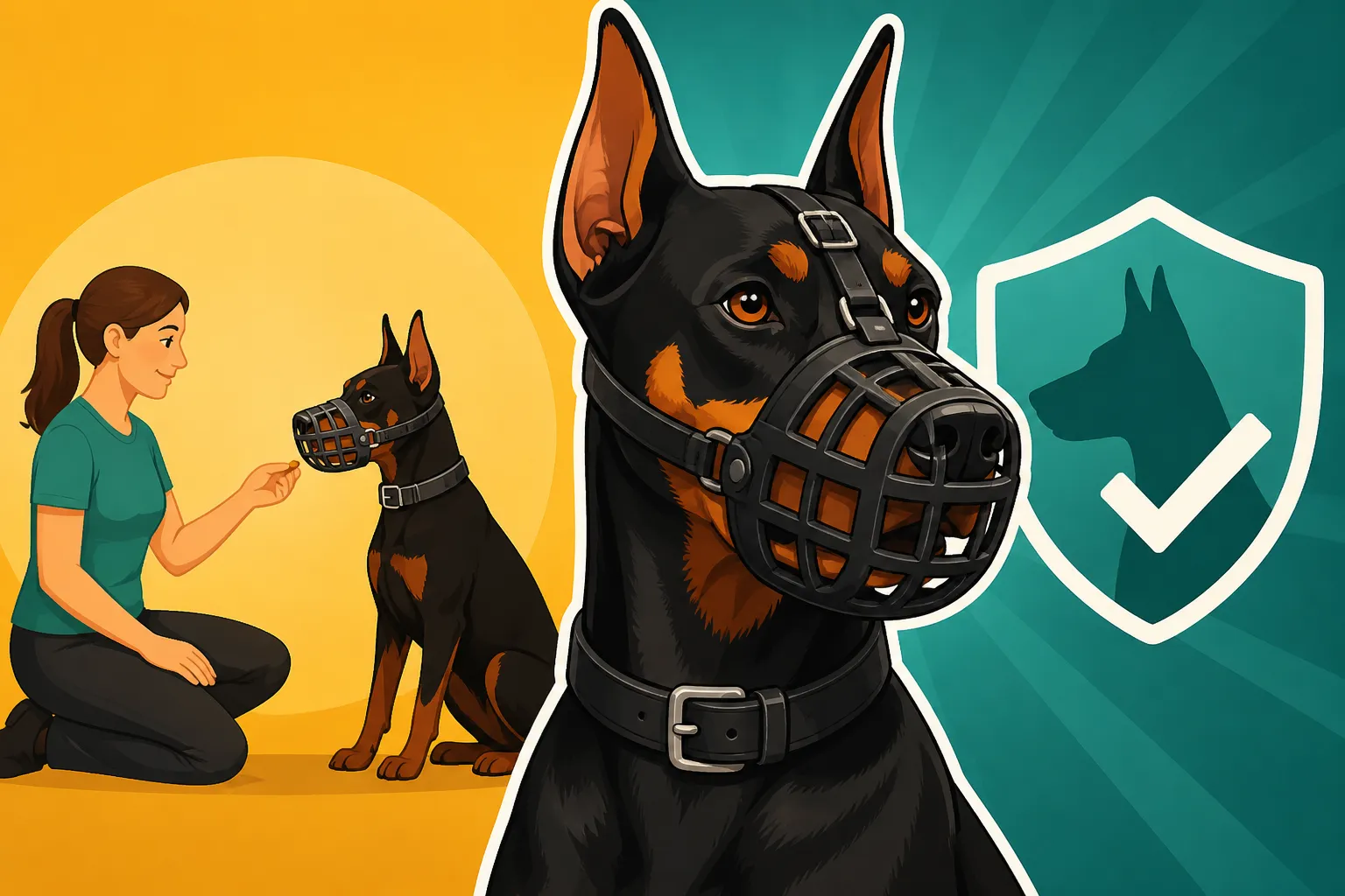 Muzzle Training a Doberman Before It Is Needed