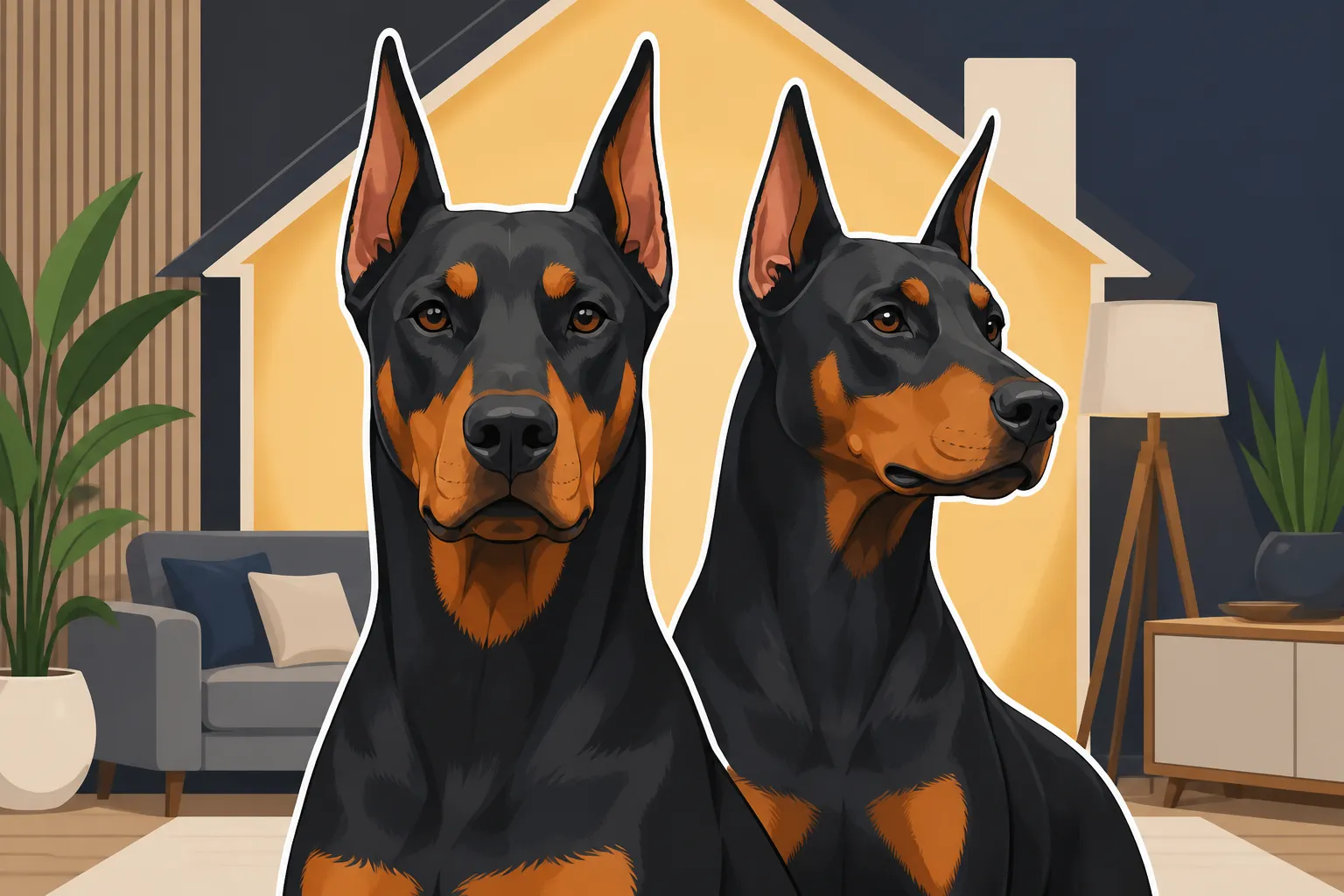 Two Male Dobermans in One House
