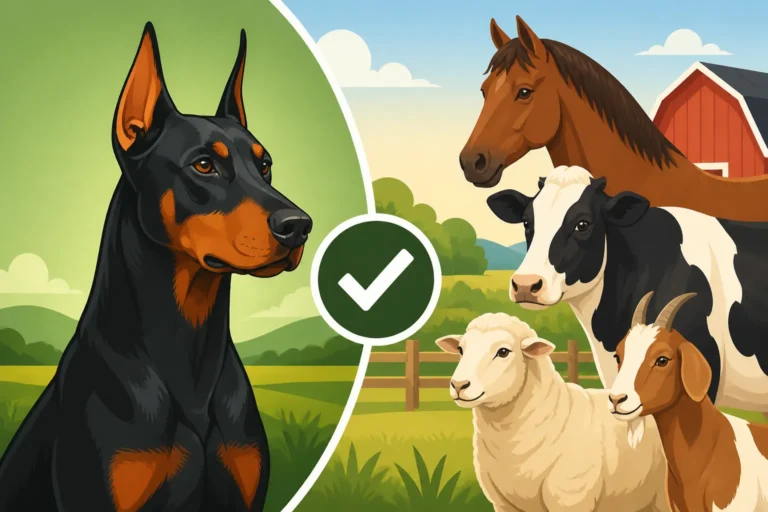 Whether a Doberman Can Live With Livestock