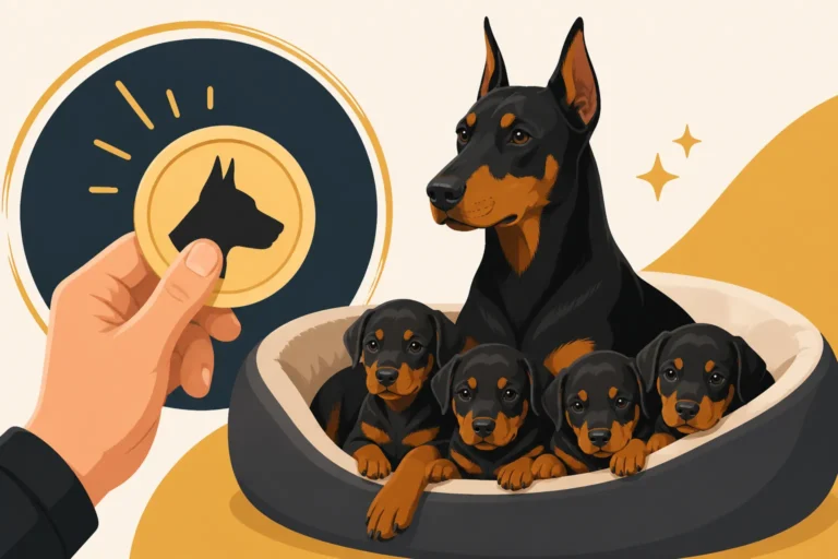 Holding a Place in a Doberman Litter