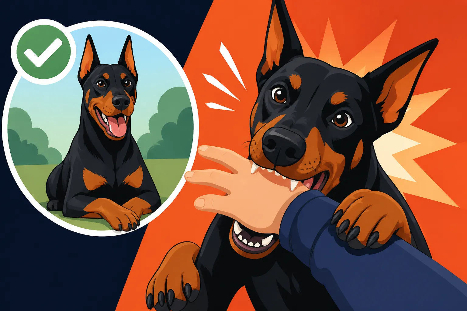 A Doberman Adolescent That Mouths Again