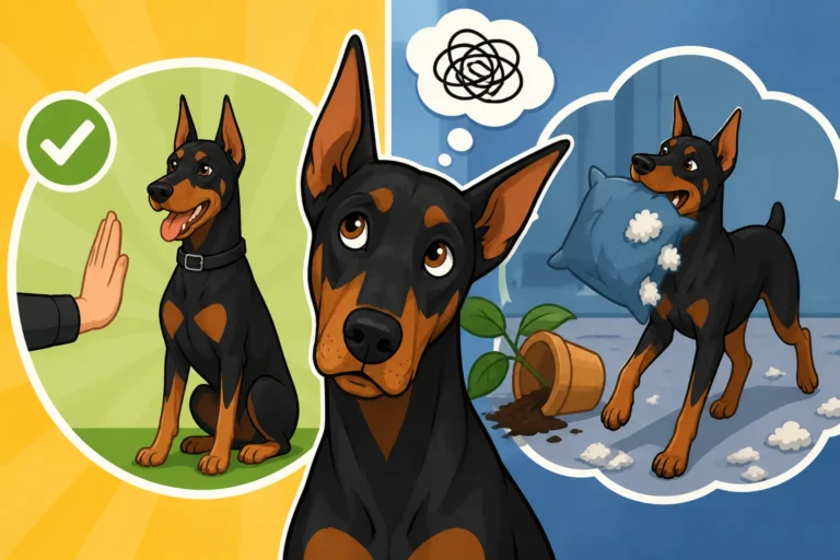 A Ten-Month Doberman That Forgets Its Training