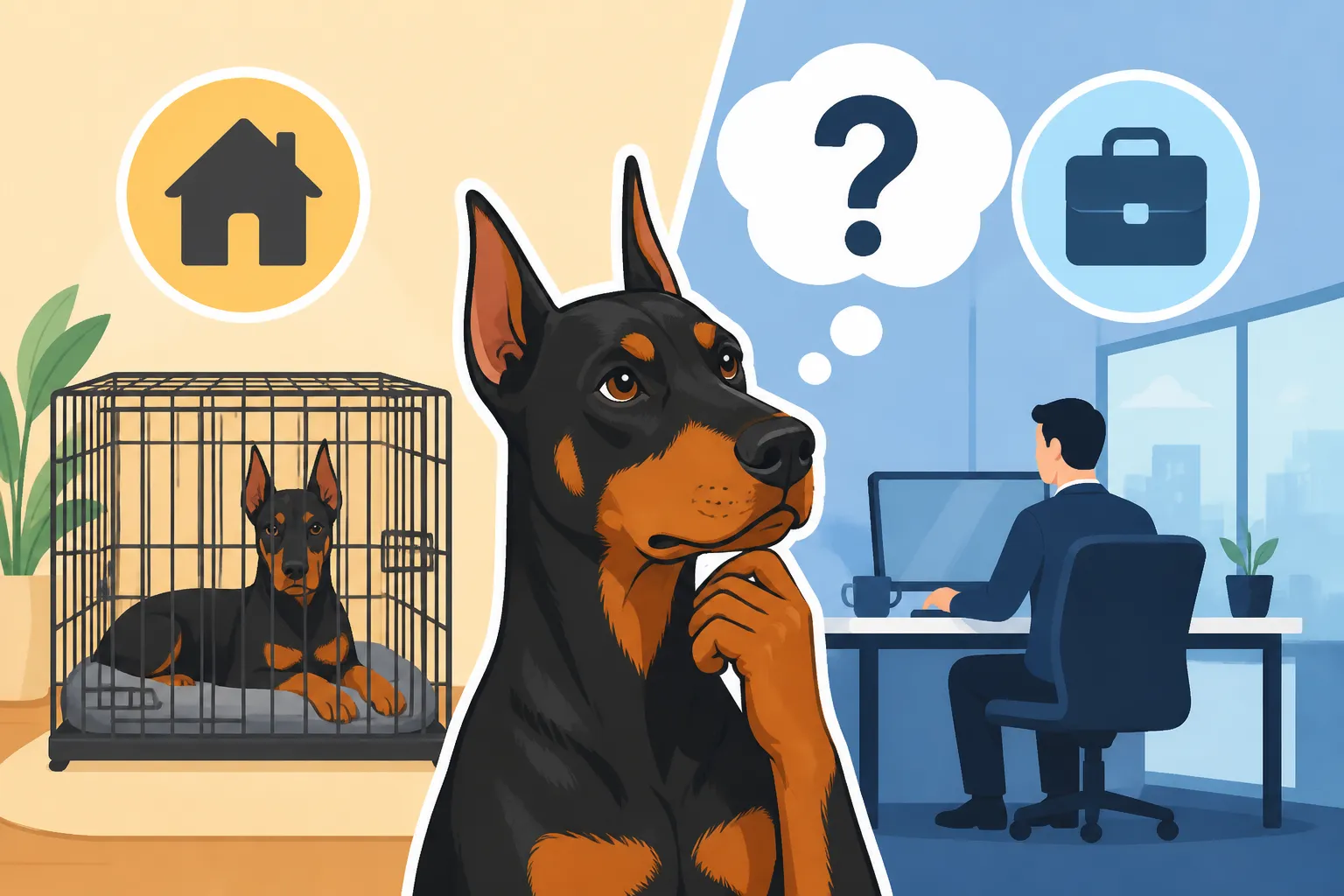 Whether a Doberman Should Be Crated at Work Hours