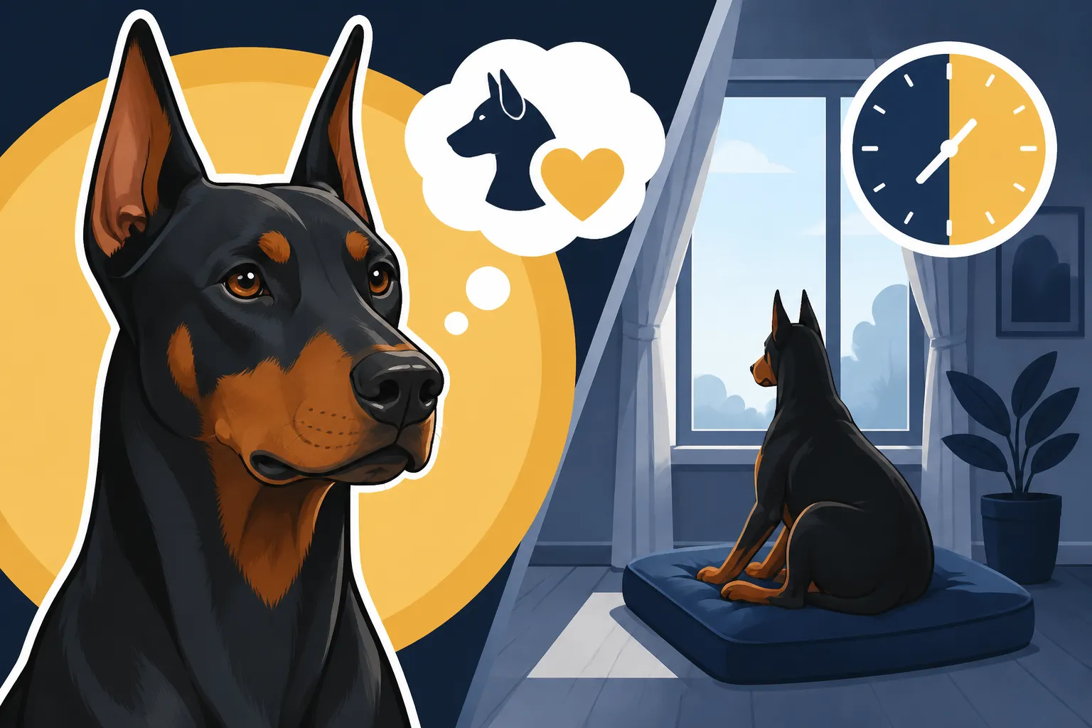 How Long a Doberman Copes Alone