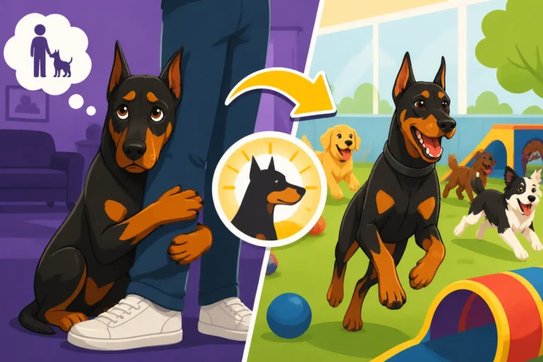 Whether Daycare Helps a Clingy Doberman