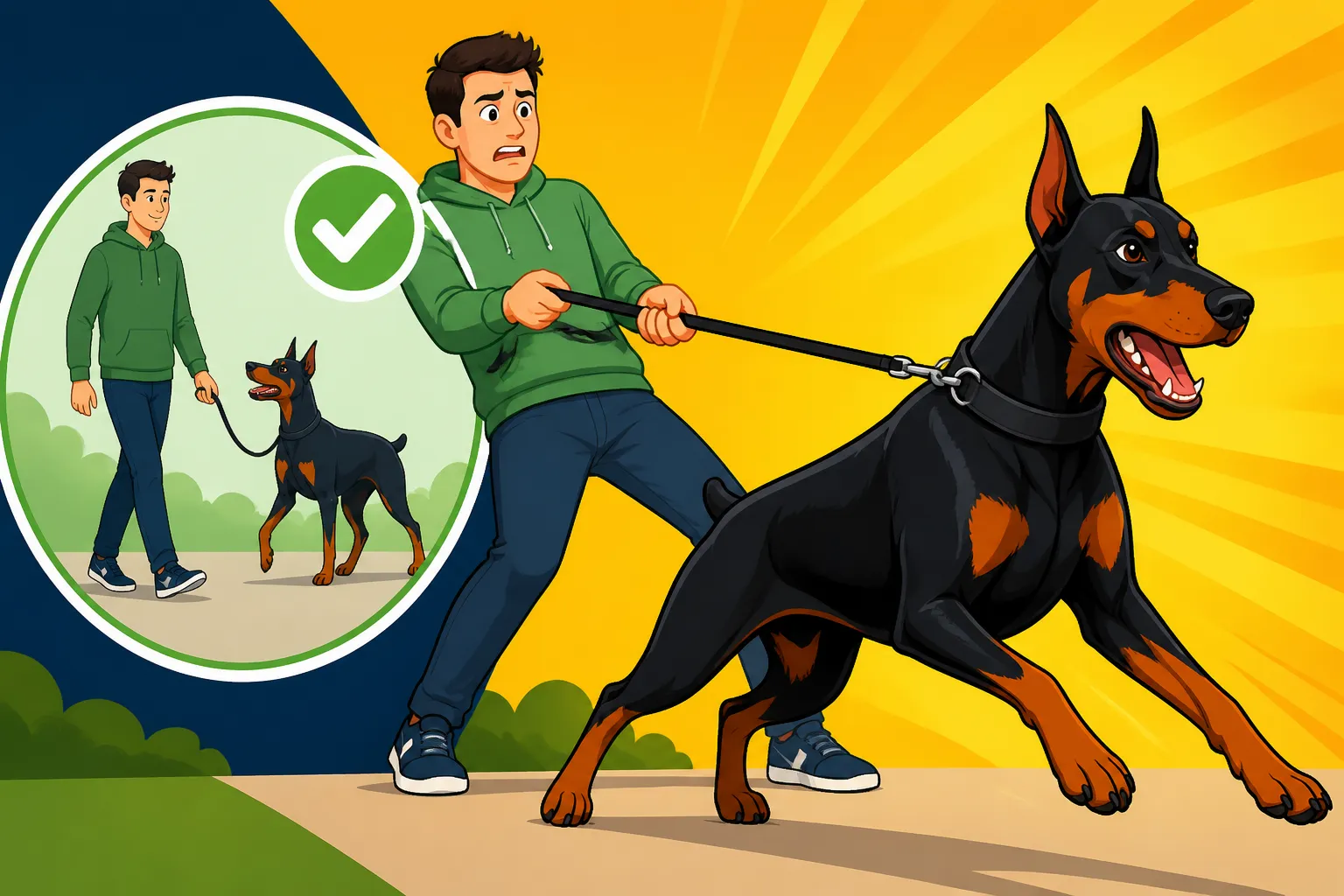 Stopping a Doberman From Pulling You Over